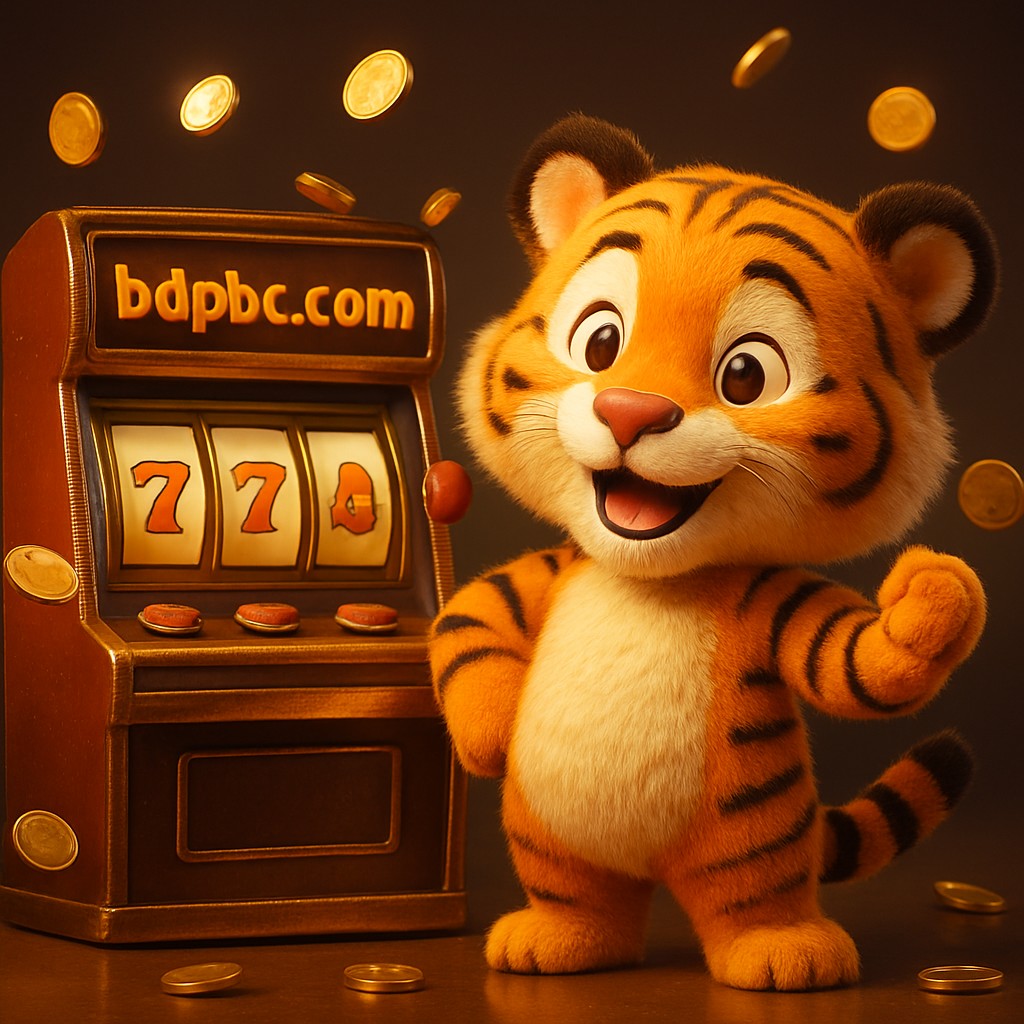 একটি বাঘছানার বাচ্চা গেম জয় নিয়ে উল্লসিত