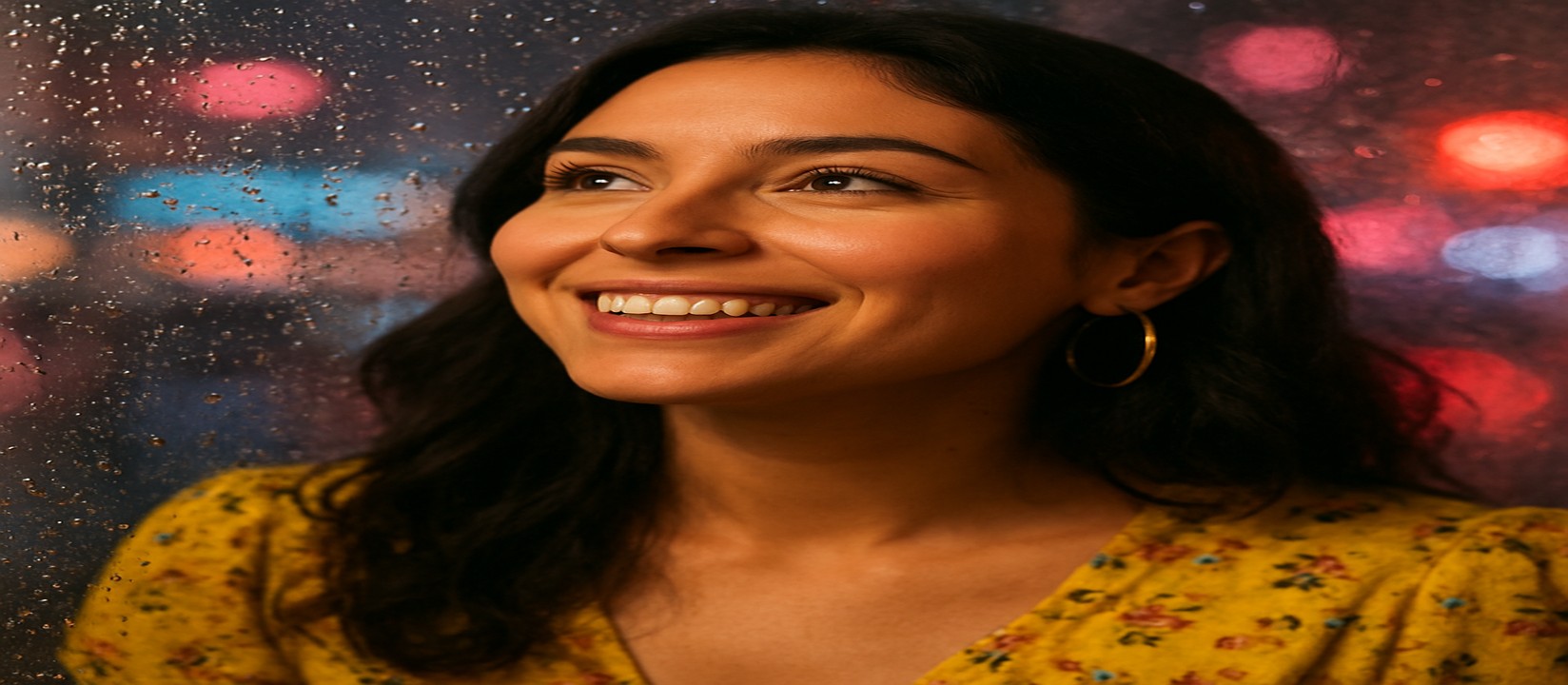 একটি মেয়ে হাসছে যখন সে pbc-র উজ্জ্বল আলোয় গেমিং প্ল্যাটফর্মে একটি আর্কেড গেমের কাছে বসে আছে